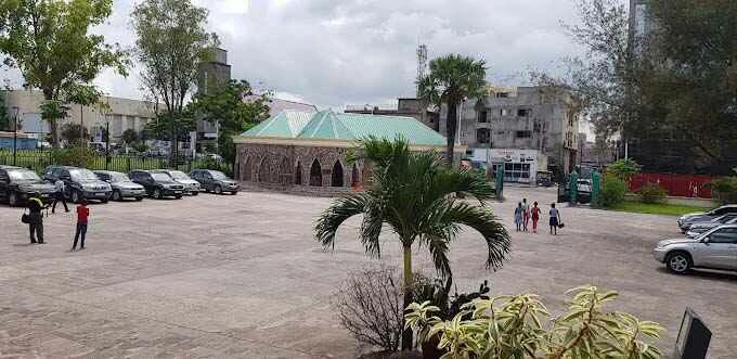 Outside Basilica Church